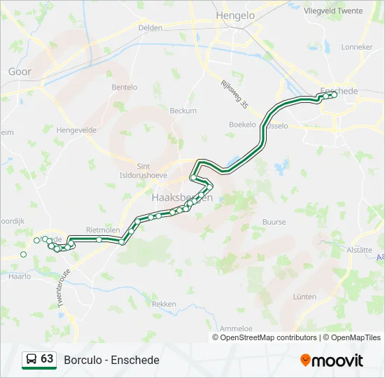 63 Bus Line Map