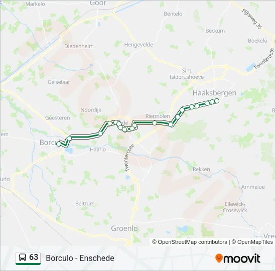 63 Bus Line Map