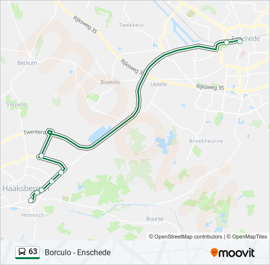 63 bus Line Map