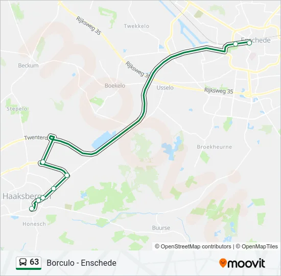 63 Bus Line Map