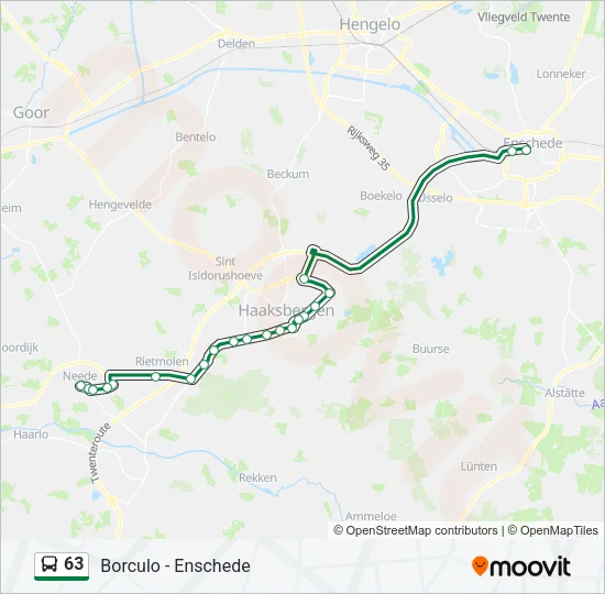 63 Bus Line Map