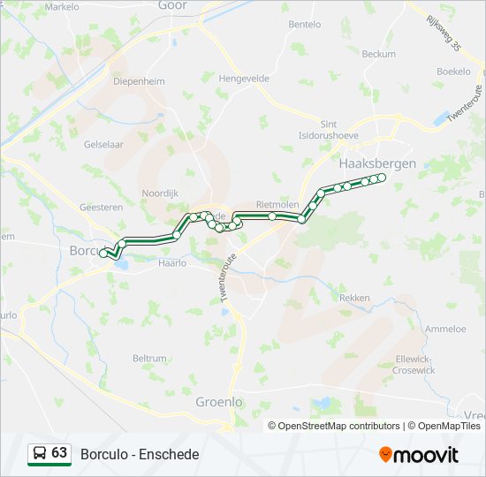 63 bus Line Map