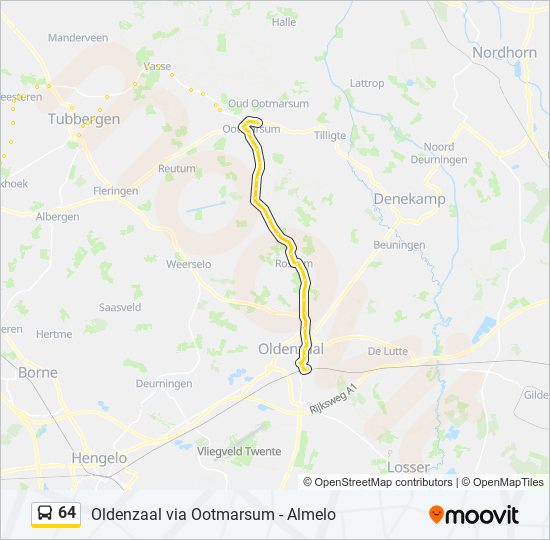 64 Route: Schedules, Stops & Maps - Oldenzaal (Updated)
