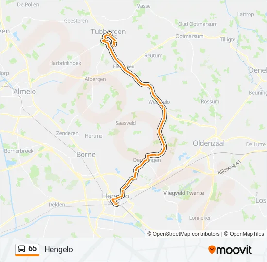 65 Bus Line Map