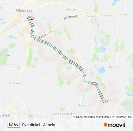 66 Bus Line Map