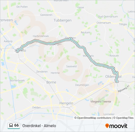 66 Bus Line Map