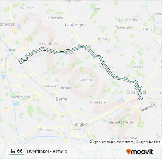 66 Bus Line Map
