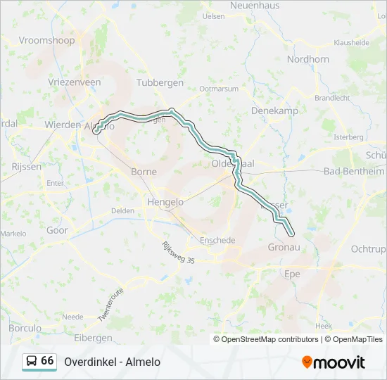 66 Bus Line Map