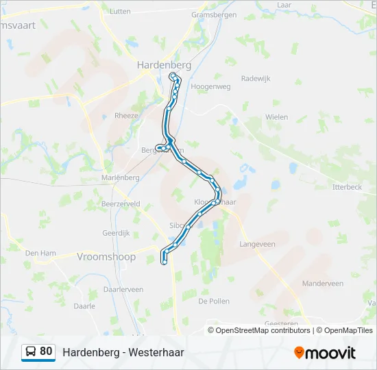 80 Bus Line Map