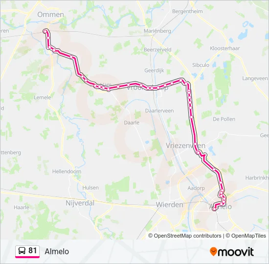 81 Bus Line Map