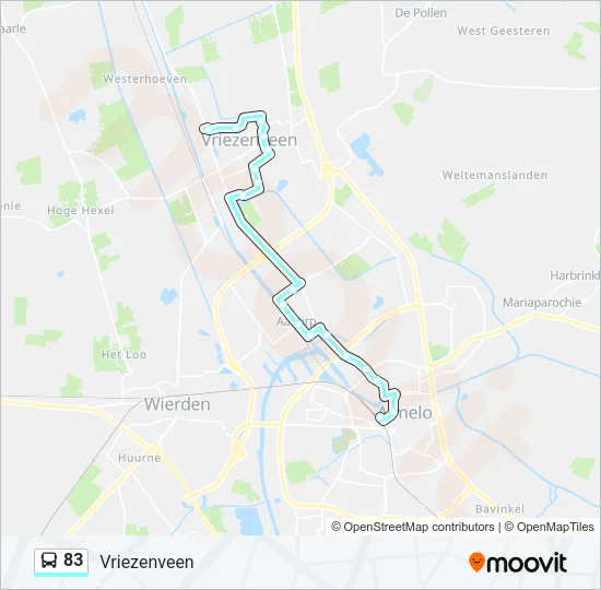 83 Bus Line Map