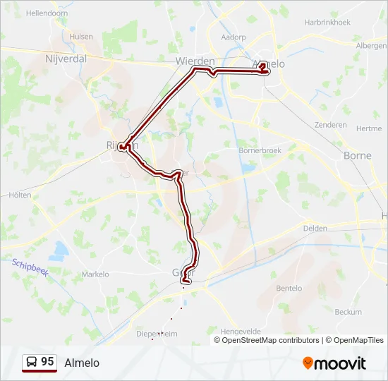 95 Bus Line Map