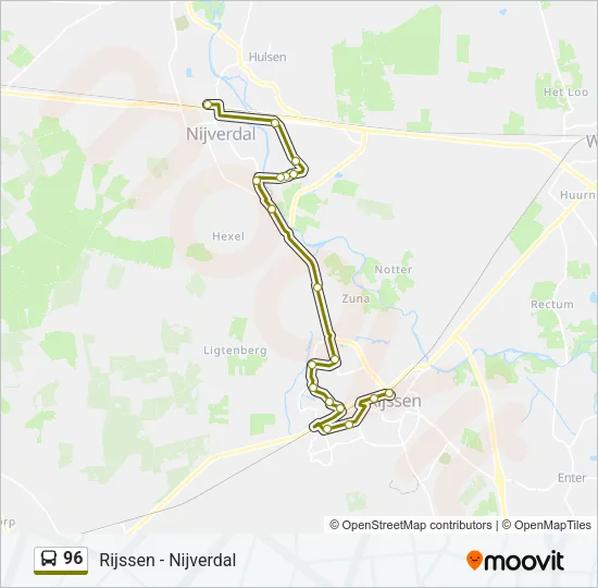 96 Bus Line Map