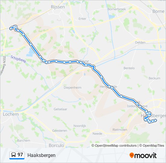 97 bus Line Map