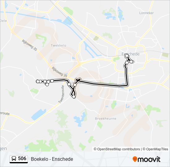 506 bus Line Map