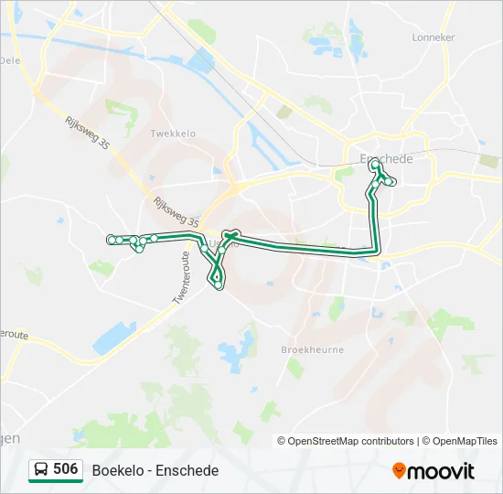 506 Bus Line Map