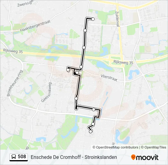 508 Bus Line Map