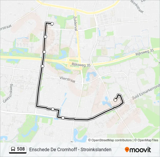 508 Bus Line Map