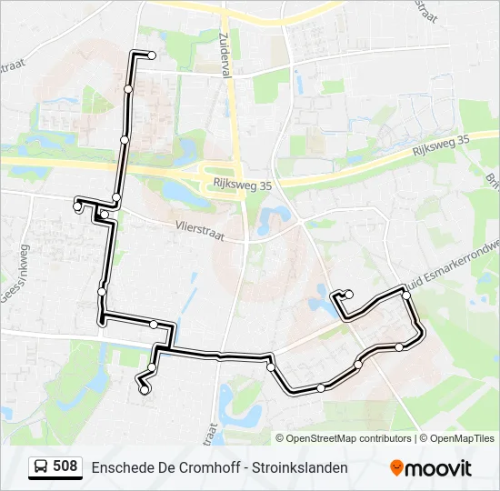 508 Bus Line Map