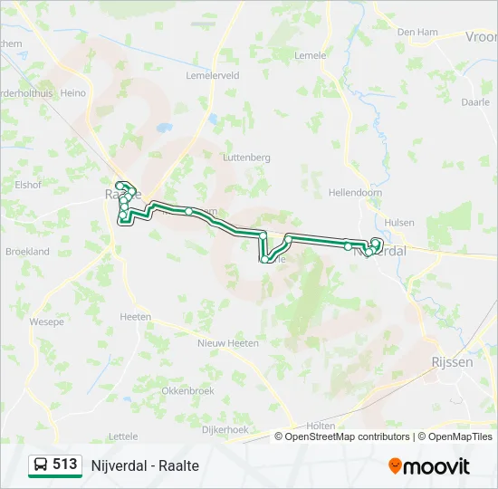 513 Bus Line Map