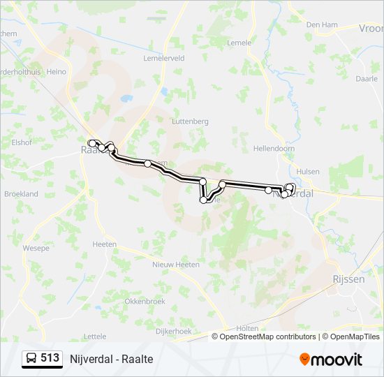 513 bus Line Map