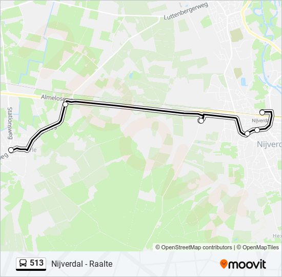 513 bus Line Map