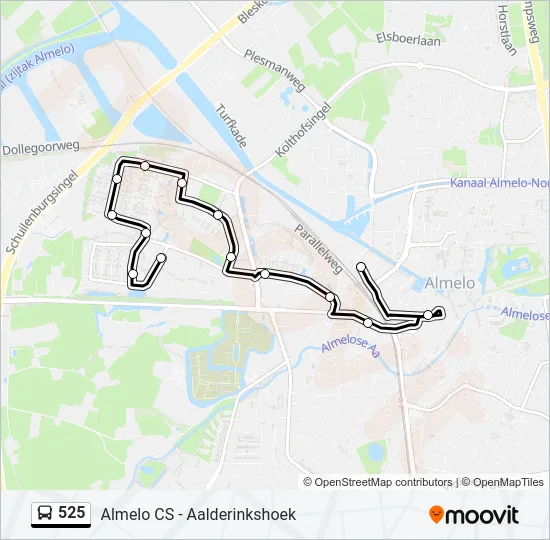 525 Bus Line Map