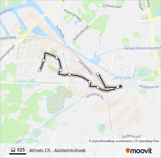 525 bus Line Map