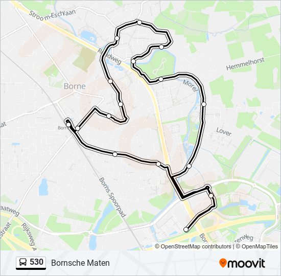 530 bus Line Map