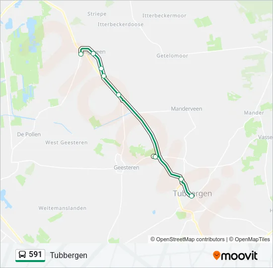 591 Bus Line Map
