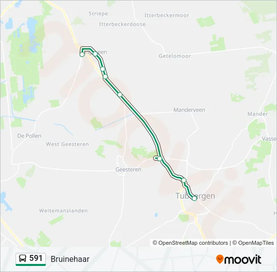591 Bus Line Map