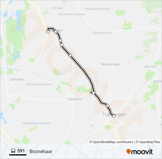 591 bus Line Map