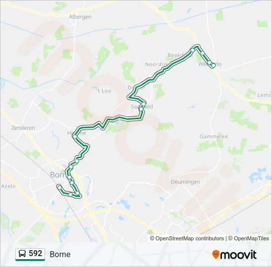 592 Bus Line Map
