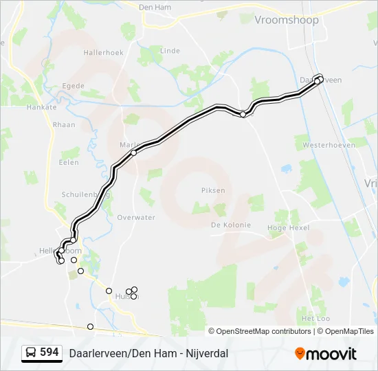 594 Bus Line Map