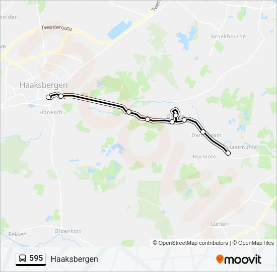 595 Bus Line Map