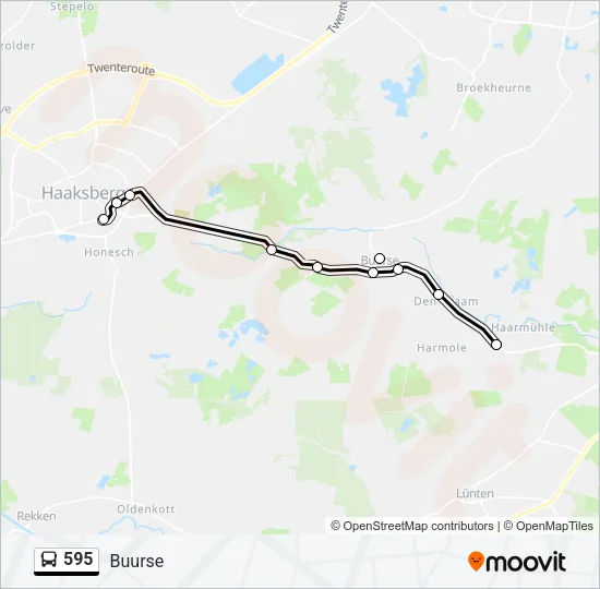 595 Bus Line Map