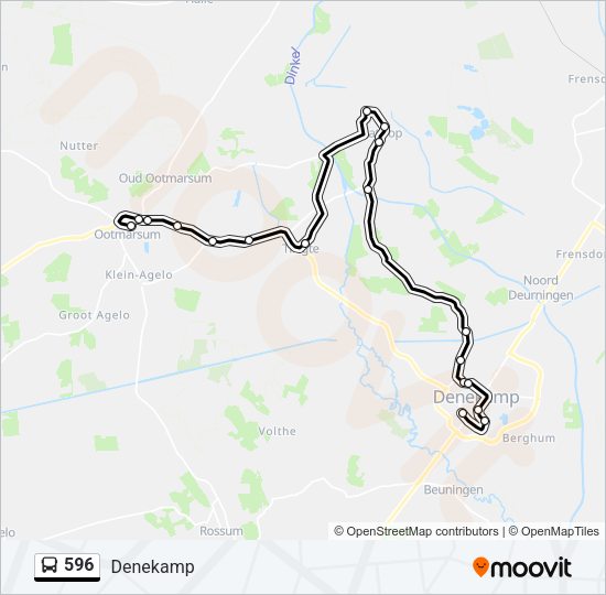 596 Bus Line Map