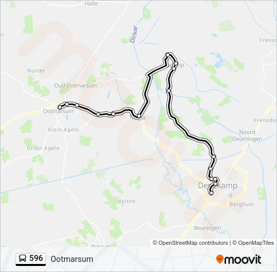 596 Bus Line Map