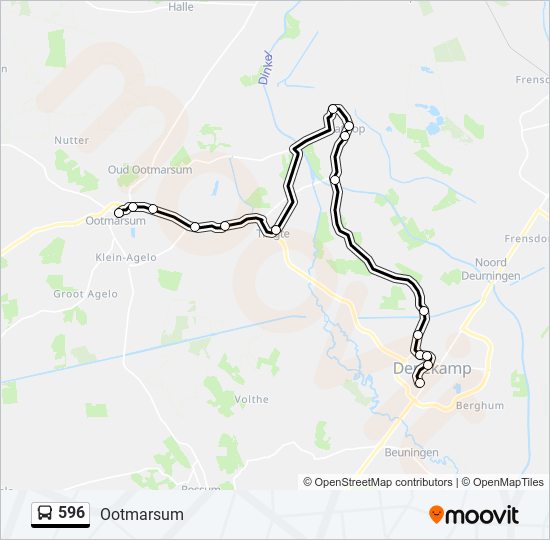 596 bus Line Map