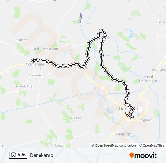 596 bus Line Map