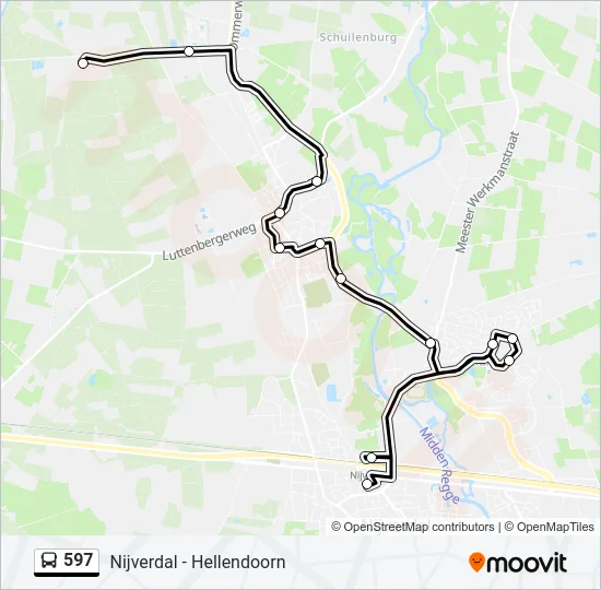 597 Bus Line Map