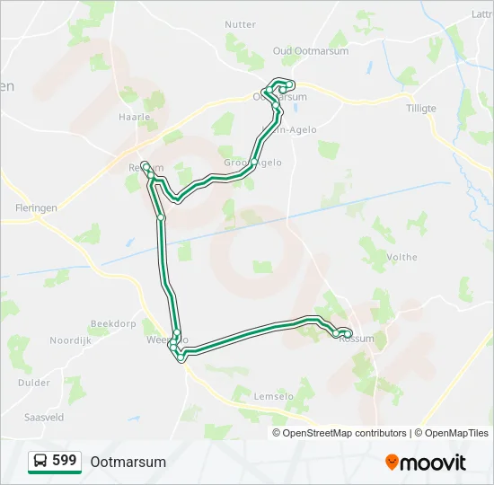 599 Bus Line Map
