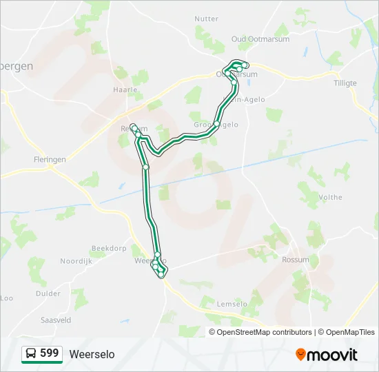 599 Bus Line Map