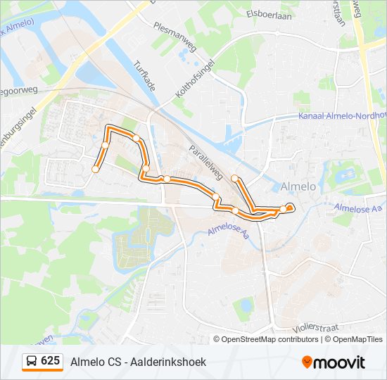 625 bus Line Map