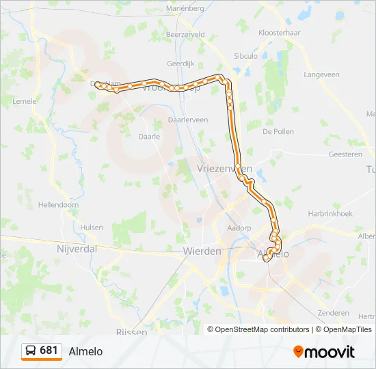 681 Bus Line Map
