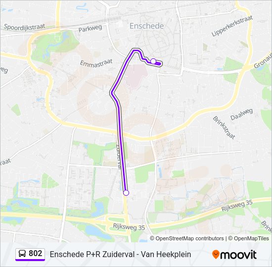 802 Bus Line Map