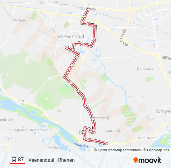87 Bus Line Map