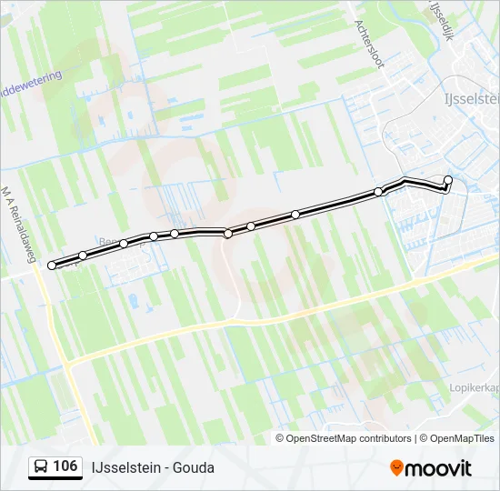 106 Bus Line Map
