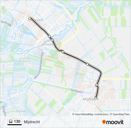 130 Bus Line Map