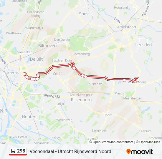 298 Bus Line Map